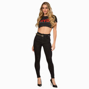 Tailored Noir Skinny Jeans para Mujer