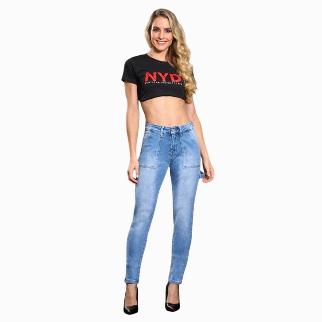 Jeans Effortless Sky Relaxed para Mujer - Mayoreo