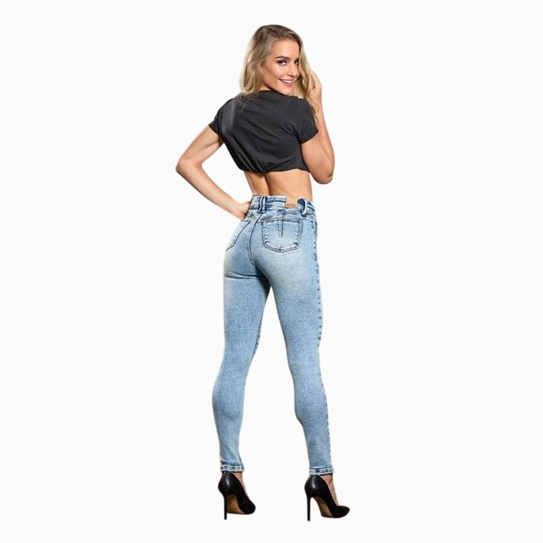 Jeans Power Stretch Clearblue para Mujer - Mayoreo