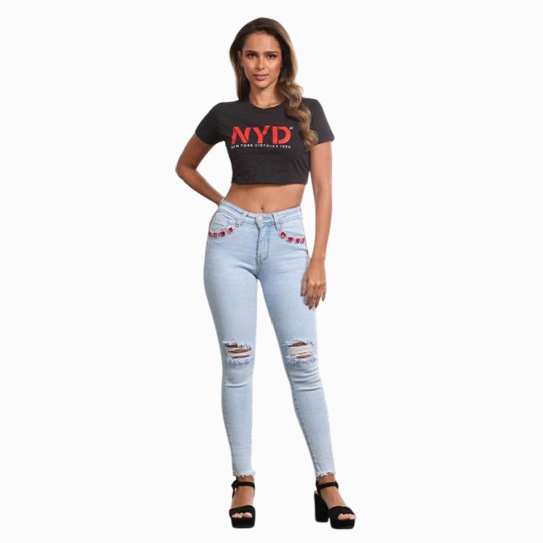 Summer Sparkle Skinny Jeans para Mujer