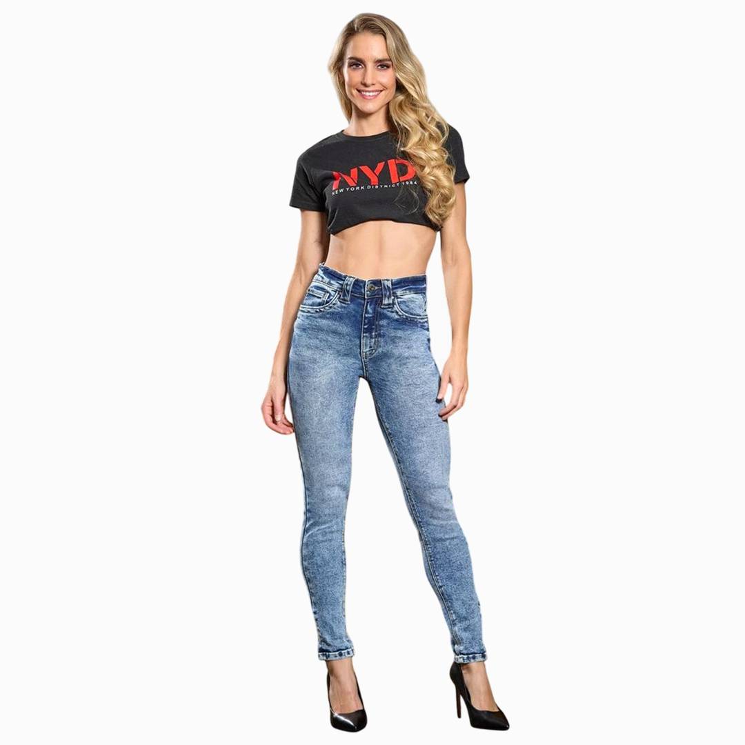 Power Stretch Bluecore Skinny Jeans para Mujer