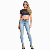 Power Stretch Clearblue Skinny Jeans para Mujer