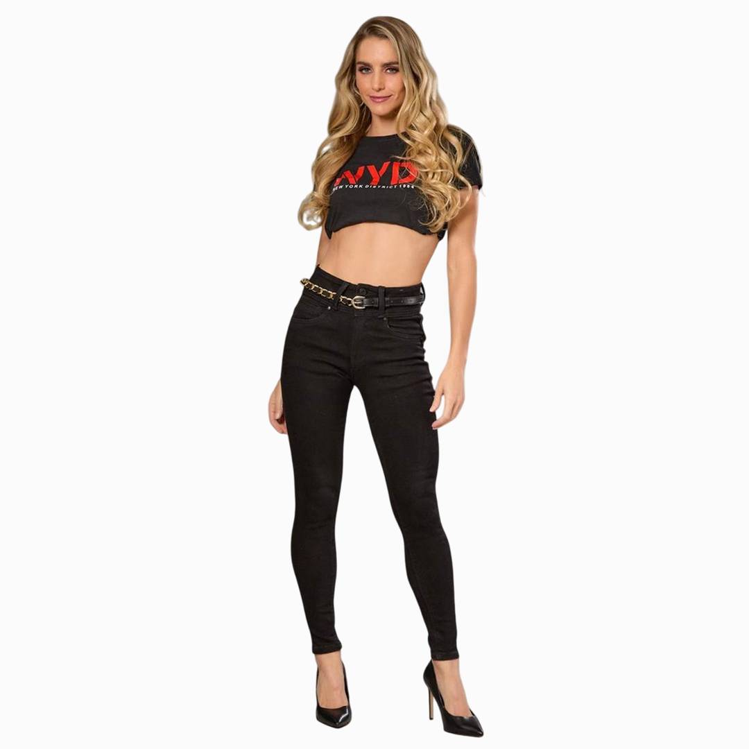 Tailored Noir Skinny Jeans para Mujer