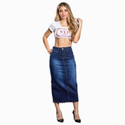Indigo Breeze Long Skirt