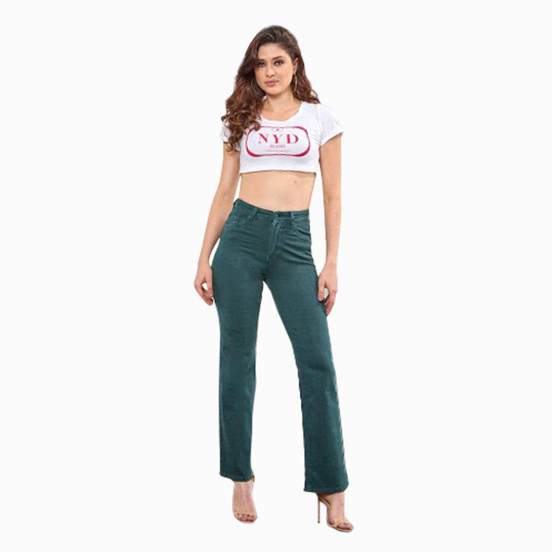 The Green Wide-Leg Jeans