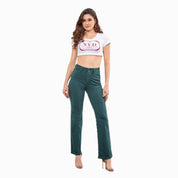 The Green Wide-Leg Jeans