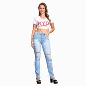 Jeans Street Edge Straight para Mujer - Mayoreo