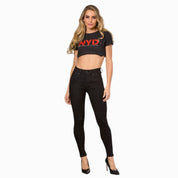 Jeans Jet Black Form Skinny para Mujer - Mayoreo