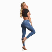 Jeans Glimmering Blue Skinny para Mujer - Mayoreo