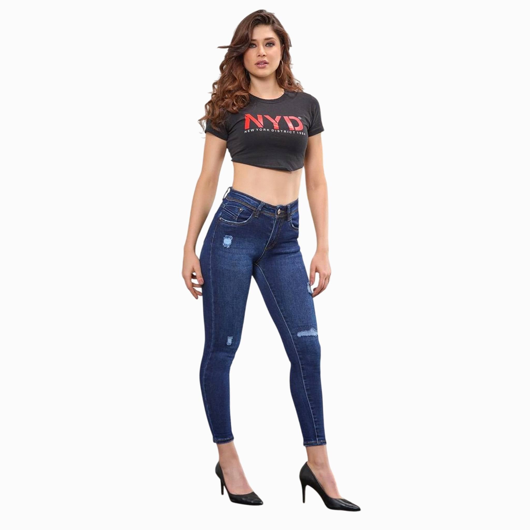 Jeans Contour Blue Skinny para Mujer - Mayoreo