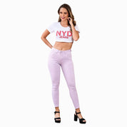 Jeans Lavender Luxe Skinny para Mujer - Mayoreo